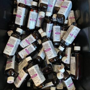 Alternative view of Big bottles Tris drank